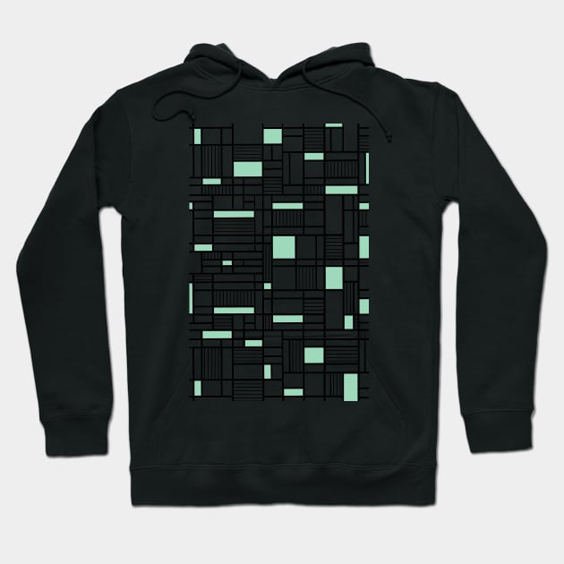 Map Lines Mint Hoodie by ProjectM